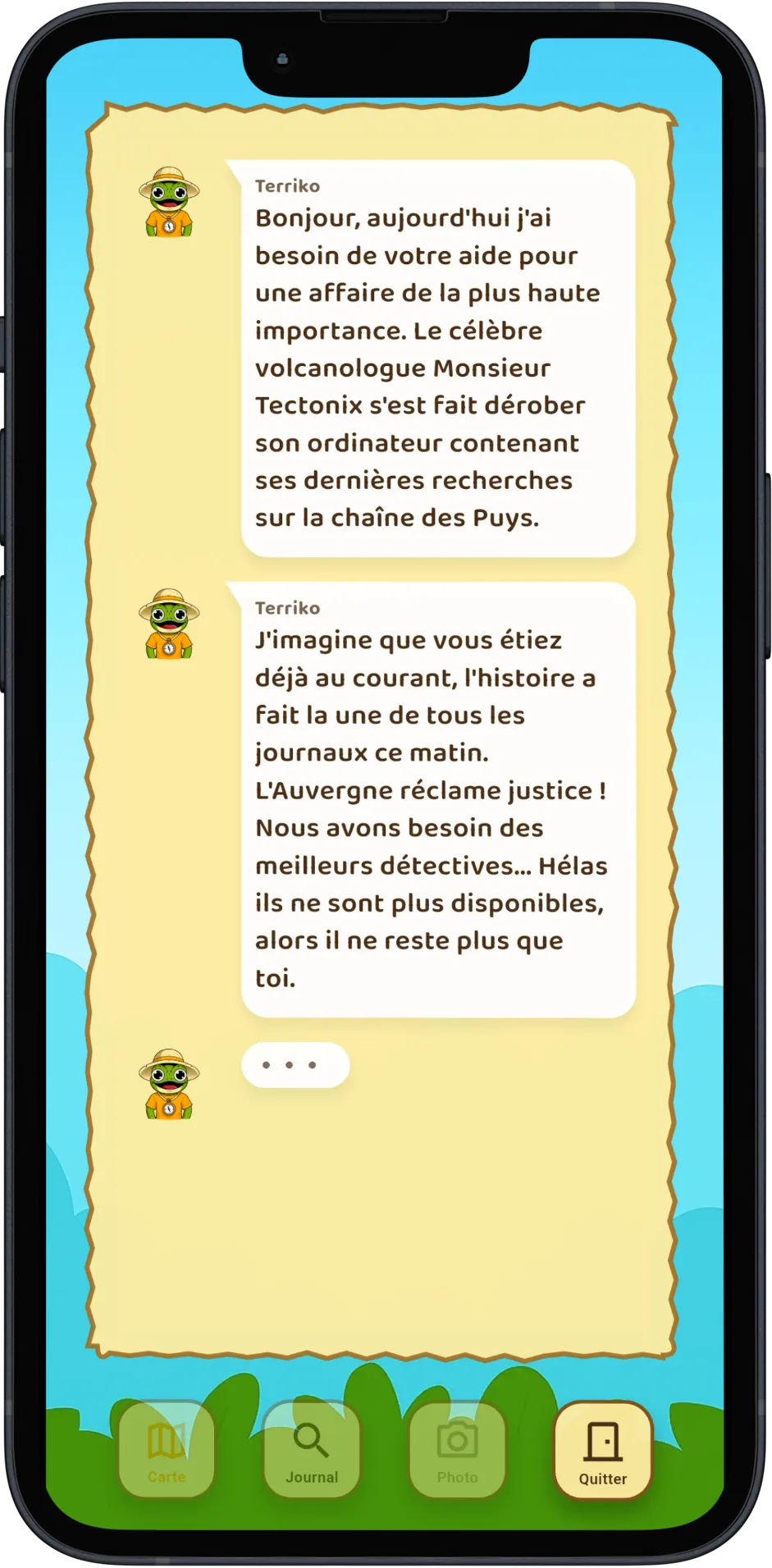 Aperçu d'un parcours scénarisé Terriko